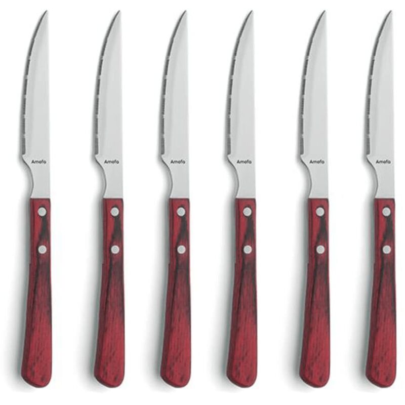 

Cuchillos de carne Brasero 6 unidades - Plateado - Amefa