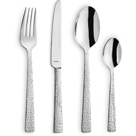 Amefa Felicity Servizio di Posate 24 Pezzi per 6 Persone, Acciaio Inossidabile, Inox