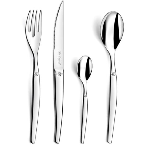 Amefa Jet Lag Set Posate, Acciaio Inossidabile, Argento, Ménagère 16 pièces, unità