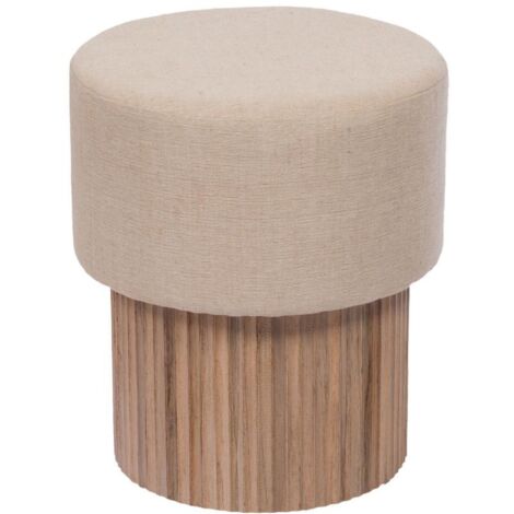 Amefa - Tabouret grand modèle en teck naturel camel