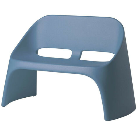 Amelie Duetto  Blu polvere originale Slide panca panchina da esterno di design colorata polietilene made in Italy terrazza veranda