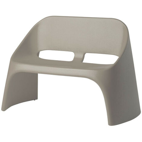 Amelie Duetto  Grigio tortora originale Slide panca panchina da esterno di design colorata polietilene made in Italy terrazza veranda
