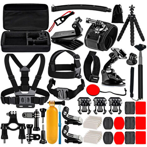 Amélioré 50-en-1Kit d'Accessoires de Caméra d'action Compatible avec Gopro 9 8 7 Series, Small fourmi 4K Series, shangou Series, xiaomi XTu xiaotu s2, ISTA 360, Big Jiang Spirit Eye Osmo Pocket / acti