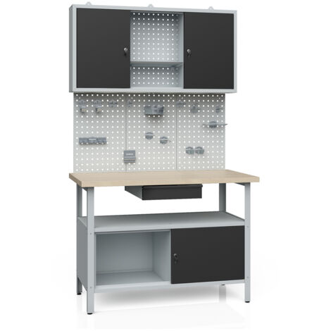 Aménagement d’atelier Gris/Noir armoire à outils 6 Pièces Vicco