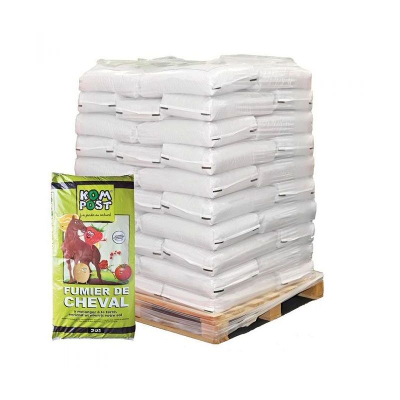 Racine - Amendement organique fumier de cheval composté 10 sacs de 20 kg