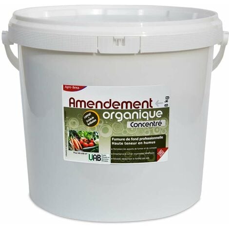 Amendement organique UAB. Formule concentrée en humus. 8 kg