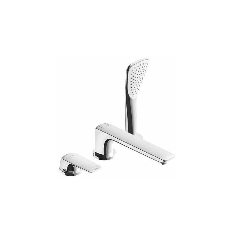 

Kludi - Ameo con soporte de cubierta para bañera y ducha de 3 orificios