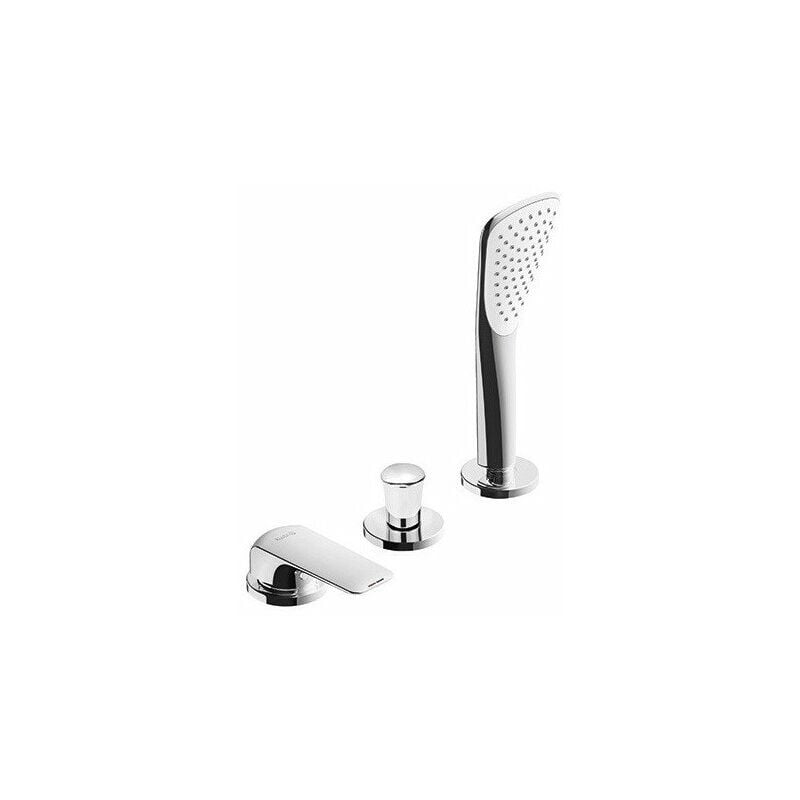

Kludi - Ameo con soporte de cubierta para bañera y ducha de 3 orificios