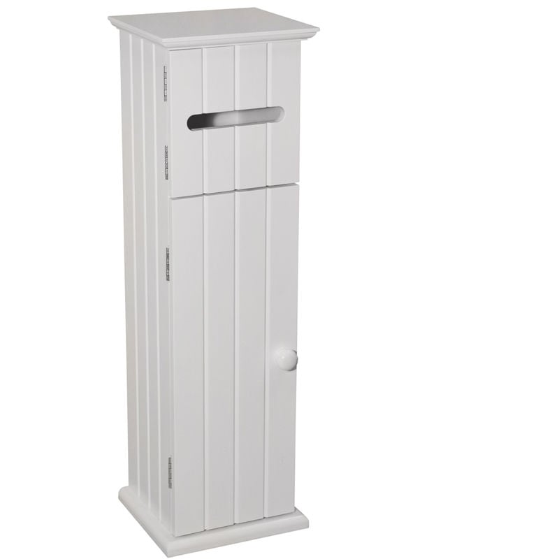 AMERICAN COTTAGE - Shaker Toilet Roll Holder / Storage Cupboard - White