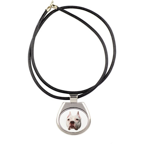 American Pit Bull Terrier, Pit Bull, American Pit Bull Terrier, Pitbul, APBT - collar con foto e inscripción geométrica de Art-Dog