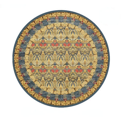 American Retro Round Carpets Home Bedroom Bedside Carpet Living Room Sofa Coffee Tables Rug Nordic Room Decoration Rugs Washable,19,100x100cm
