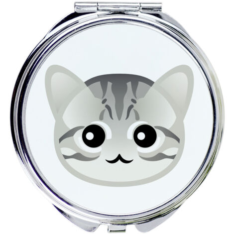 American Shorthair - Espejo de bolsillo Art-Dog para tu bolso