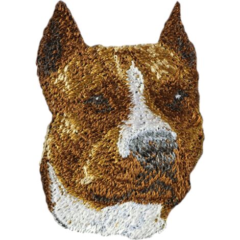 American Staffordshire Terrier, Amstaff, Amstaf - Aufnäher in Hundeform, bestickter Aufnäher, einzigartige Dekoration für einen Rucksack von Art-Dog
