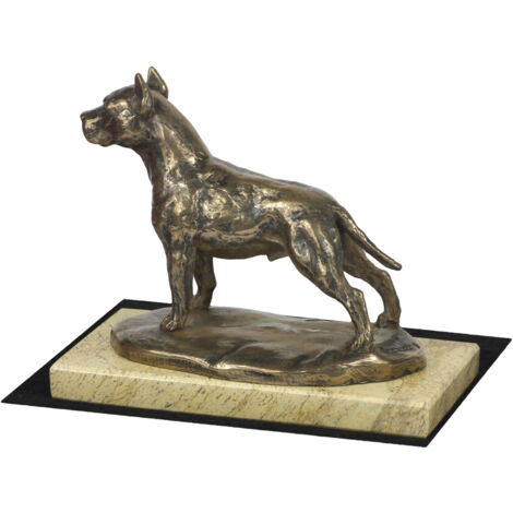 American Staffordshire Terrier, Amstaff, Amstaf - Hundestatuette, Hundesilhouette-Figur, Trophäe für eine Hundeausstellung der Marke Art-Dog