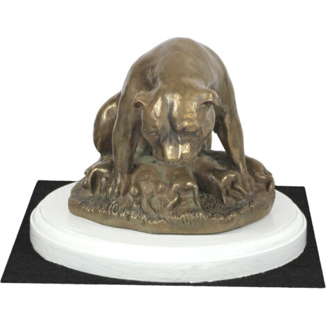 American Staffordshire Terrier, Amstaff, Amstaf I - statuette de chien, figurine sur socle blanc, trophée pour une exposition canine par Art-Dog