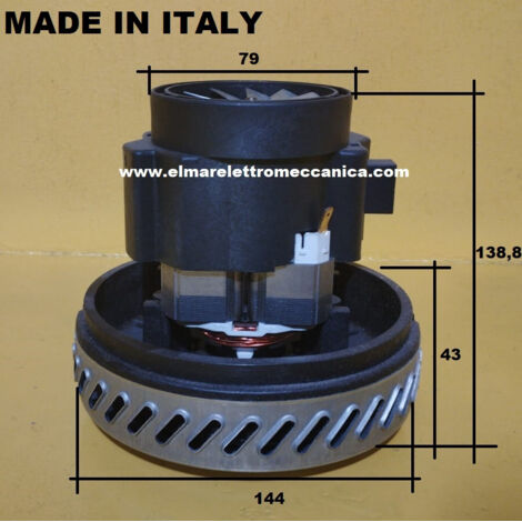 AMETEK By-pass Monostadio Codolino 950 W motore aspirapolvere aspiraliquidi 39