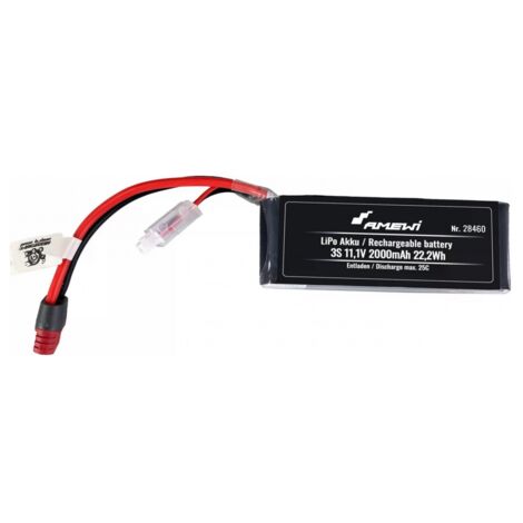 Amewi Modellbau-Akkupack (LiPo) 11.1 V 2000 mAh Zellen-Zahl: 3 50 C Softcase T-Stecker