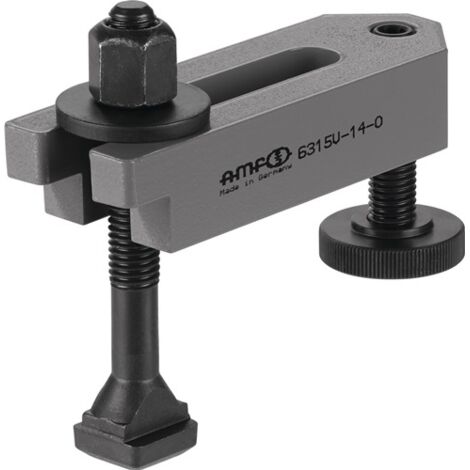 AMF Spanneisen 6315V abgesetzt mit Stützschraube Nut 14 mm