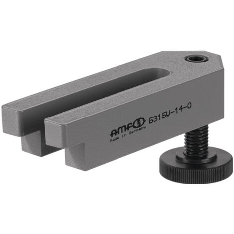 AMF Spanneisen 6315V abgesetzt mit Stützschraube Nut 16 + 18 mm