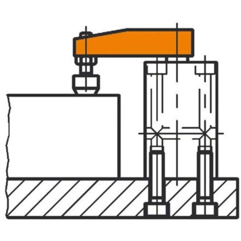 AMF Spanneisen DIN 6316 einfach gekröpft Nut 26 mm Länge 250 mm