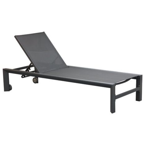 Amicasa BHR 1073KD Lettino Prendisole Tropea Bianco e Antracite