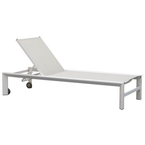 Amicasa BHR 1073KD Lettino Prendisole Tropea Bianco e Grigio