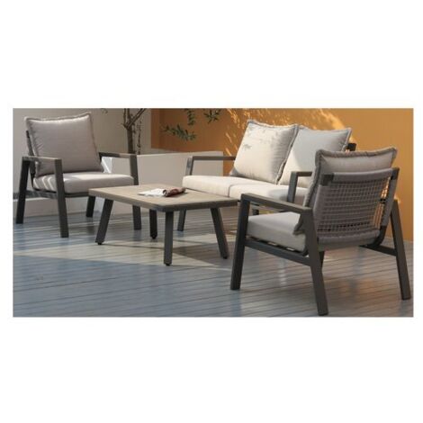 Amicasa BRH 10114 2 Set Esterno Alex Grigio e Beige