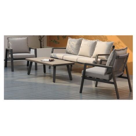 Amicasa BRH 10114 3 Set Esterno Alex Grigio e Beige