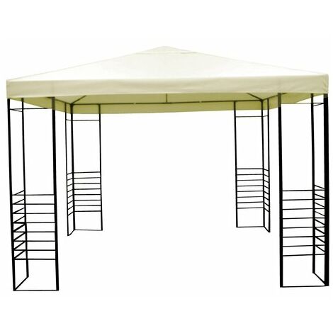 Gazebo Oregon in ferro 3X3 copertura in poliestere sabbia GAZ371 -  ElettroWebStore