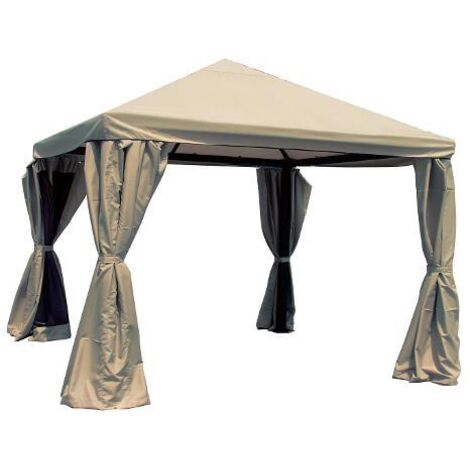 Amicasa Gazebo Milano Alluminio / pvc 3x3 M Beige