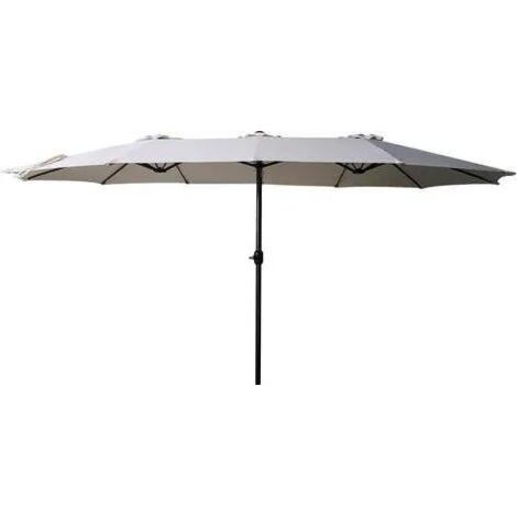 Amicasa Paraguas Gris 270 x 460 cm Aluminio Robusto