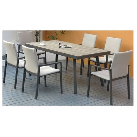 Amicasa Set Tavolo e Sedie Alex Antracite