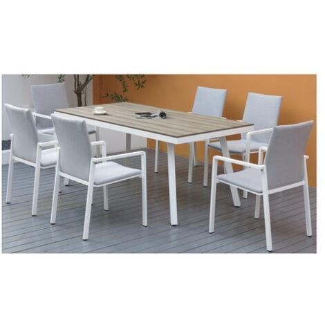Amicasa Set Tavolo e Sedie Alex Bianco