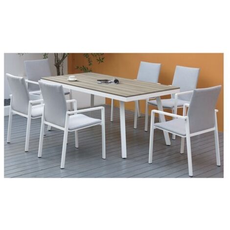 Amicasa Set Tavolo e Sedie Alex Bianco