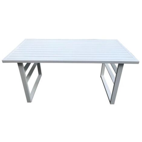 Amicasa Tavolo 140x71cm Loren Alluminio Bianco
