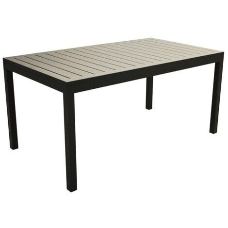 Amicasa Tavolo Alcamo Alluminio 160x90cm Antracite
