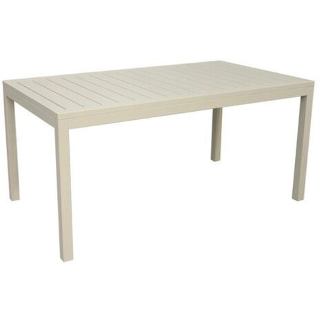 Amicasa Tavolo Alcamo Alluminio 160x90cm Bianco