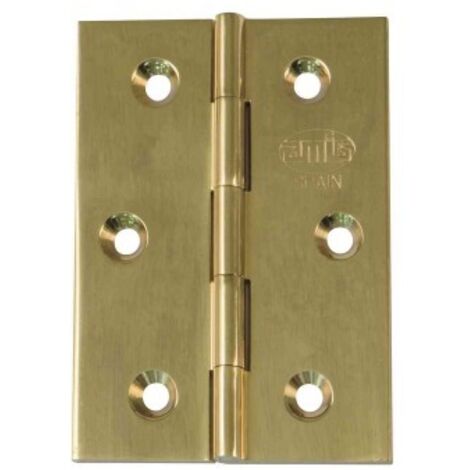 AMIG 14163 Bisagra 1002 60 x 50 x 2 mm Latón Pulido Unidad 20