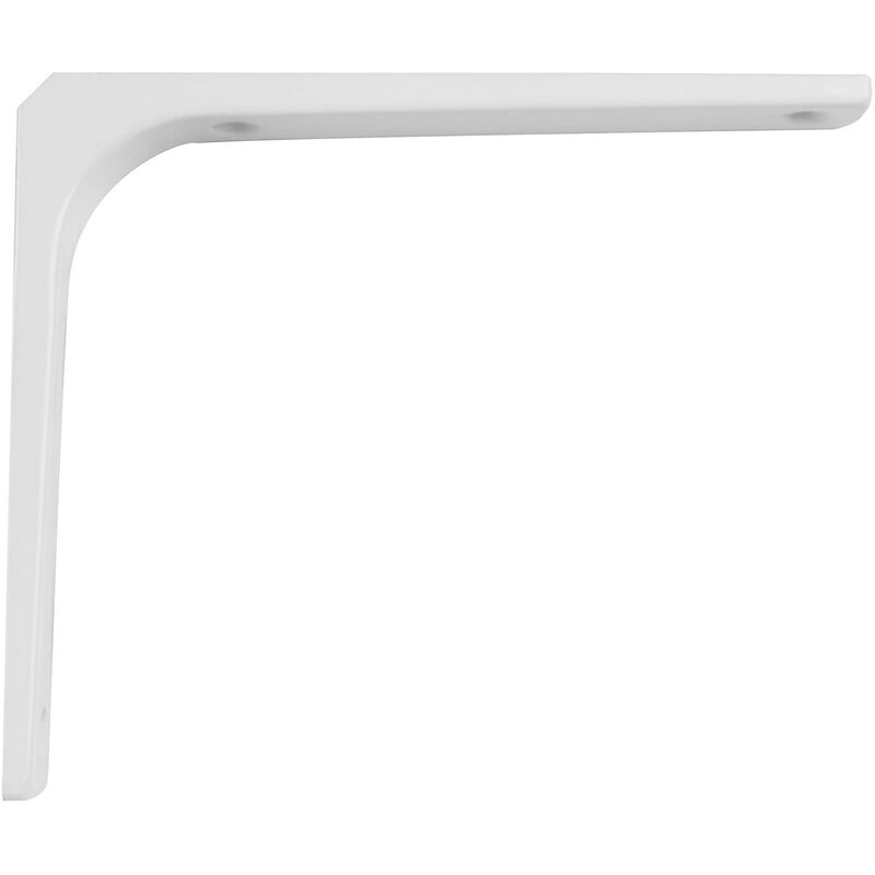 Image of Angolo per scaffali da parete Squadra metallica per ripiani Supporto scaffale Acciaio Colore bianco Dimensioni: 125 x 125 mm Peso massimo