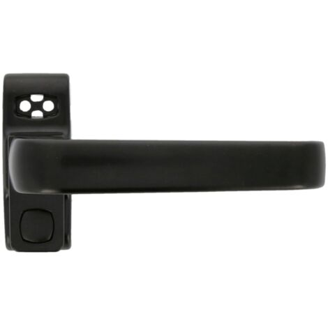 AMIG Béquille pour crémone en aluminium GAMMA 122 x 70 mm Aluminium Noir - Droite