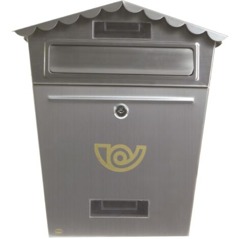 AMIG  Boîte aux lettres  1 INOX  360 x 335 x 110 mm  Acier inoxydable  Inoxydable