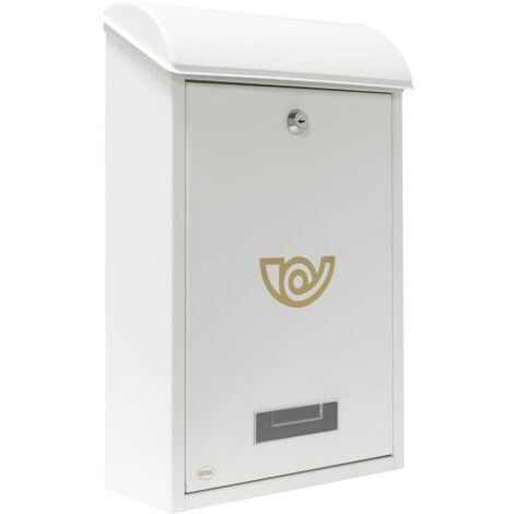 AMIG  Boîte aux lettres  2  400 x 250 x 100 mm  Acier  Blanc