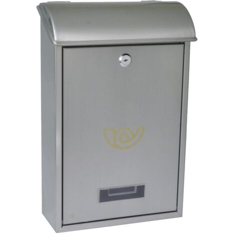 AMIG  Boîte aux lettres  2 INOX  400 x 250 x 100 mm  Acier inoxydable  Inoxydable