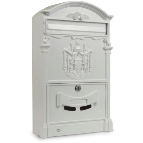 AMIG  Boîte aux lettres  4  400 x 240 x 80 mm  Aluminium  Blanc