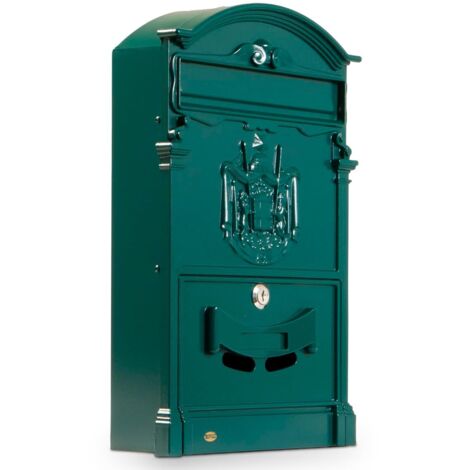 AMIG  Boîte aux lettres  4  400 x 240 x 80 mm  Aluminium  Vert