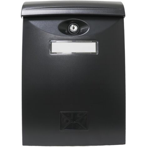 AMIG  Boîte aux lettres  7  345 x 240 x 105 mm  Plastique  Noir