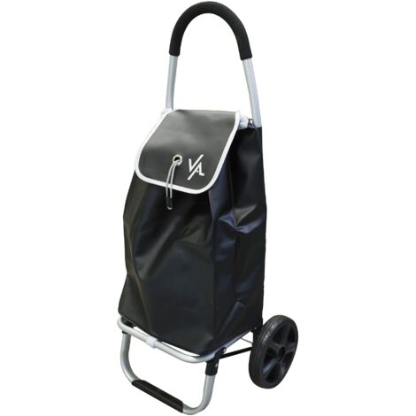 AMIG Chariot des courses pliant 6 Aluminium Noir