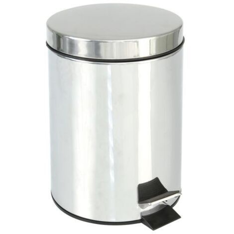 AMIG CUBO BASURA METAL REDONDO PEDAL INOX 20 L.