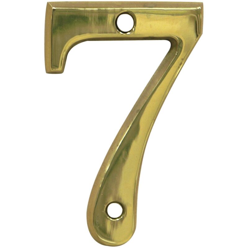 Amig - numero 7-4 laton 2676 Números Latón Latón Pulido de la marca .