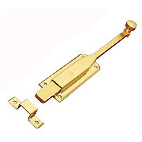 AMIG pasador 310-200 latonado caja 10 , Pasador para puertas latonado barniz. Medidas: 200x38mm. Con soporte alto de 20mm.